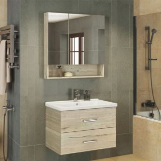 Comforty Зеркало-шкаф "Парма-80" дуб дымчатый